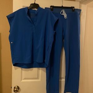 Figs Vibrant Blue Medical Scrub Top